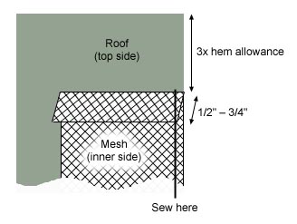 How to attach mesh to roof
